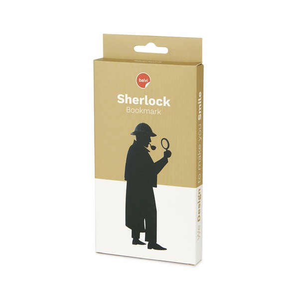 alvi Marcapáginas Sherlock Color negro Inspirado en la Famosa Novela Sherlock Holmes Divertido Regal