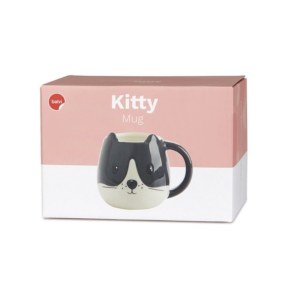 alvi Mug Kitty Couleur blanc Tasse en forme de tête de chat Capacité de 400 ml Passe au lave-vaissel