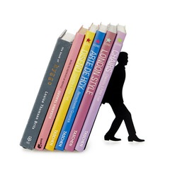 alvi Fermalibri Too Many Colore nero Supporto da scaffale per libri a forma di assistente Divertente