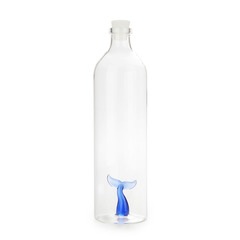 Balvi Bottle Tail Colour blue With whale-shaped figure Borosilicate
