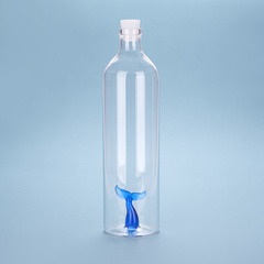 Balvi Bottle Tail Colour blue With whale-shaped figure Borosilicate