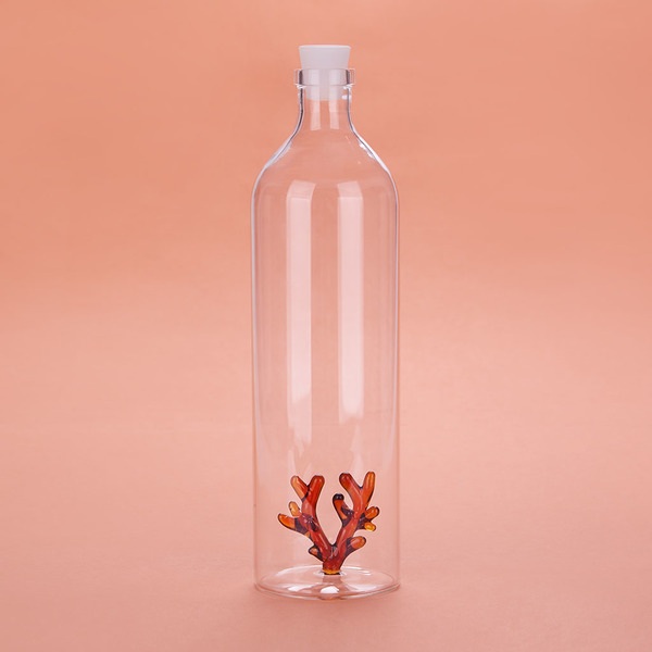 Balvi Botella Coral Color ámbar Con figura en forma de coral Borosilicato