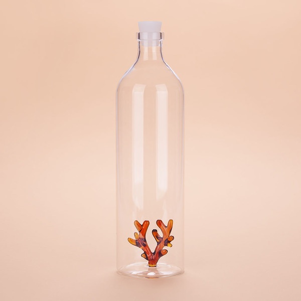 Balvi Botella Coral Color ámbar Con figura en forma de coral Borosilicato