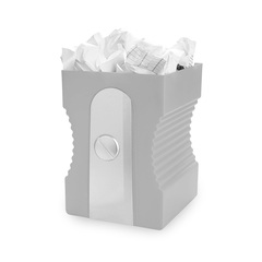 Balvi Cestino carta Sharpener Colore Grigio A forma di temperino Plastica