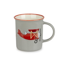 alvi Mug Flight Color gris 312 ml Taza para el desayuno apta para microondas y lavavajillas Cerámica