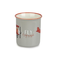 alvi Mug Flight Colore Grigio 312 ml Tazza per colazione adatta per microonde e lavastoviglie Cerami