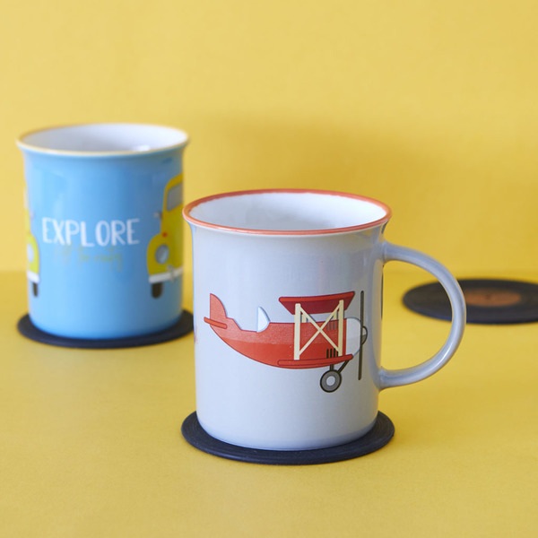 alvi Mug Flight Color gris 312 ml Taza para el desayuno apta para microondas y lavavajillas Cerámica