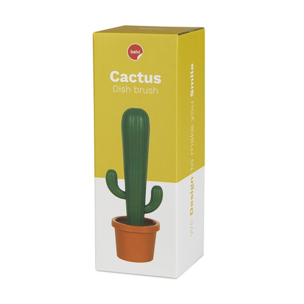 alvi Dish brush Cactus Colour green Cactus-shaped brush with support to clean plates, pots, pans and