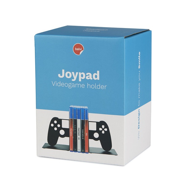 alvi Soporte videojuegos Joypad Color negro Sujetador de Videojuegos Para Estanteria con Forma de Ma
