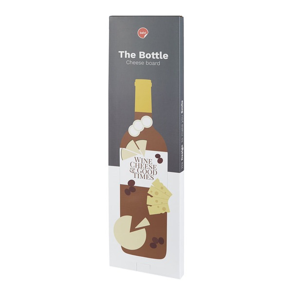 alvi Tabla queso The Bottle Bandeja de Acacia para Cortar y Servir Quesos en Forma de Botella de Vin