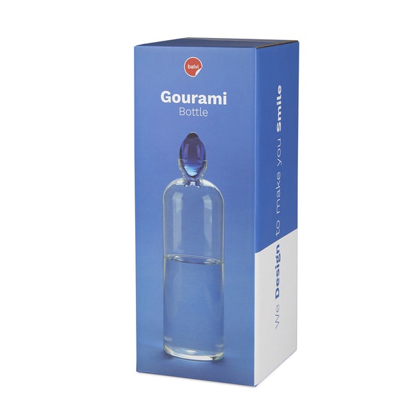 Balvi Botella de agua Gourami Color azul Con Tapón en Forma de Pez 1