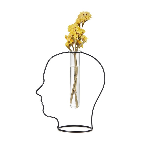 Balvi Vase Gentle Couleur noir Sous la forme d'une silhouette masculine Métal/verre