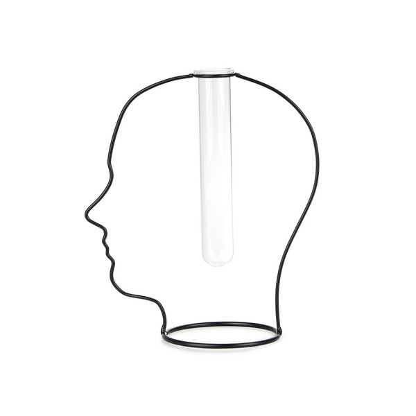 Balvi Vase Gentle Couleur noir Sous la forme d'une silhouette masculine Métal/verre