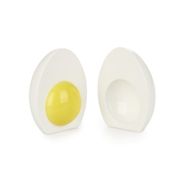 Balvi Set sal & pimienta Uovo L Color blanco En forma de huevo Porcelana
