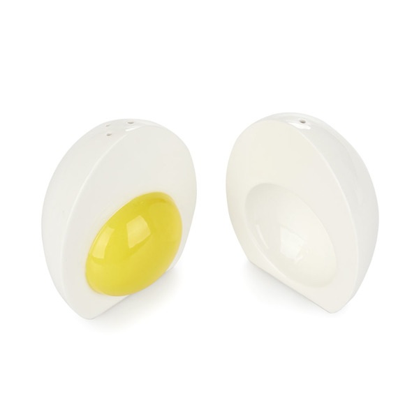 Balvi Set sal & pimienta Uovo L Color blanco En forma de huevo Porcelana