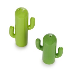 Balvi Set sal & pimienta Cactus Color verde En forma de cactus Porcelana