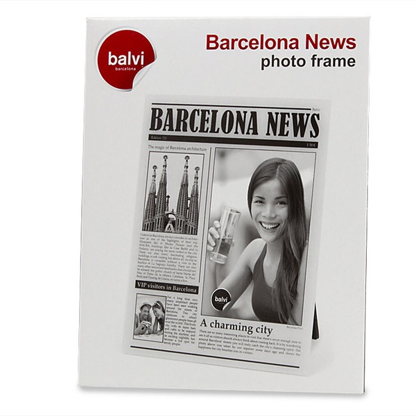 alvi Marco Barceona News Color Blanco de fotos de viajes personalizado Barcelona Acrílico 23x18x0,8