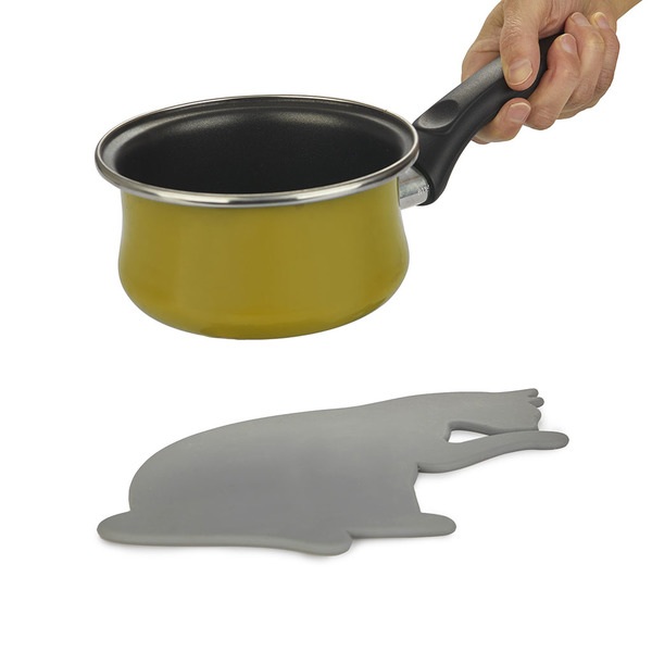 Balvi Trivet Feline Colour gray Magnetic in the shape of a cat Silicone