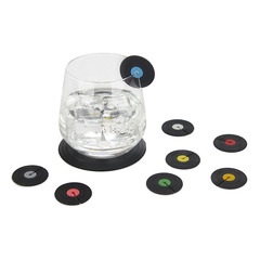 Balvi Glass marker Greatest Hits Colour black In the shape of vinyl records Silicone