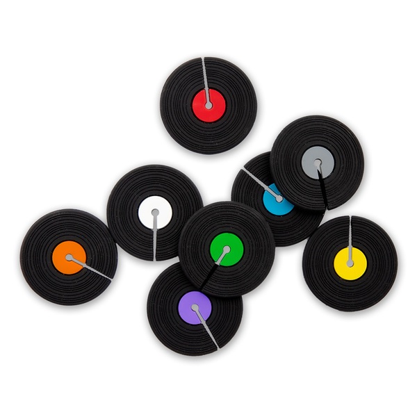 Balvi Glass marker Greatest Hits Colour black In the shape of vinyl records Silicone