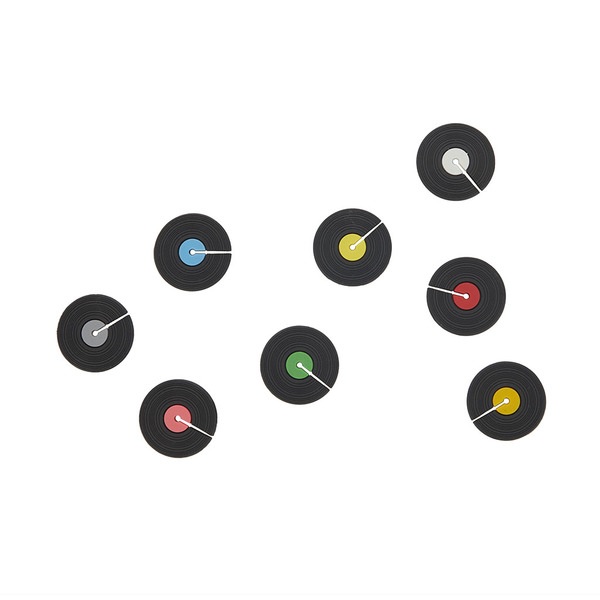 Balvi Glass marker Greatest Hits Colour black In the shape of vinyl records Silicone