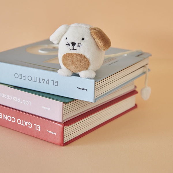Balvi Marcapáginas Woof Color blanco Divertido punto de libro en forma de perro Poliéster