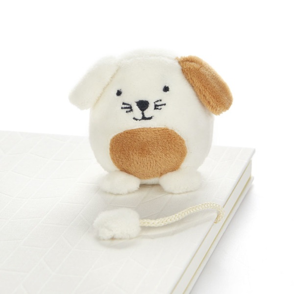 Balvi Marcapáginas Woof Color blanco Divertido punto de libro en forma de perro Poliéster