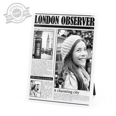 alvi Cadre London Observer Couleur blanc Photos de voyages Personalisé Londres Acrylique 23x18x0,8 c