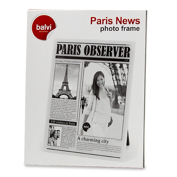 alvi Cadre Paris Observer Couleur blanc Photos de voyages Personalisé Paris Acrylique 23x18x0,8 cmDE