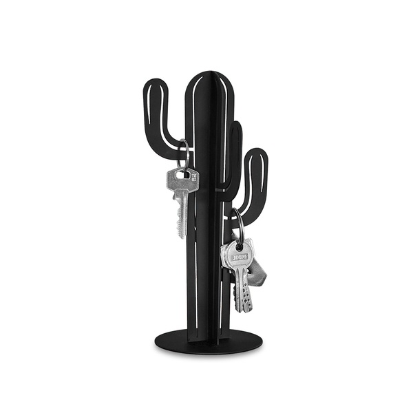 Balvi Soporte para llaves Catus Color negro En forma de cactus Metal