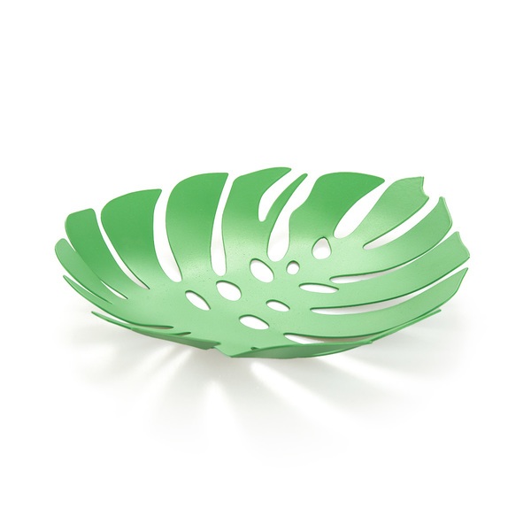 Balvi Früchteschale Monstera Farbe Grün In Form eines Blattes Metall