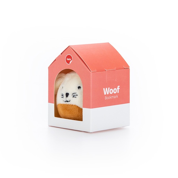 Balvi Marcapáginas Woof Color blanco Divertido punto de libro en forma de perro Poliéster