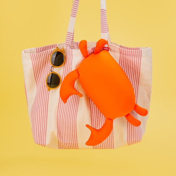 Balvi Cojín veraniego Summer Crab Color rojo Almohada en forma de cangrejo Poliéster