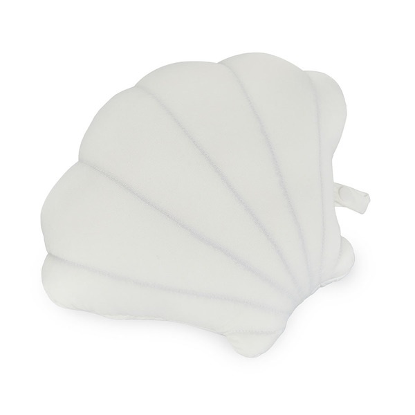 Balvi Cojín veraniego Summer Shell Color blanco Almohada en forma de concha de mar Poliéster