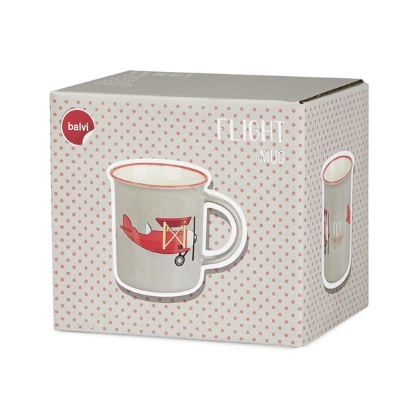 alvi Mug Flight Color gris 312 ml Taza para el desayuno apta para microondas y lavavajillas Cerámica
