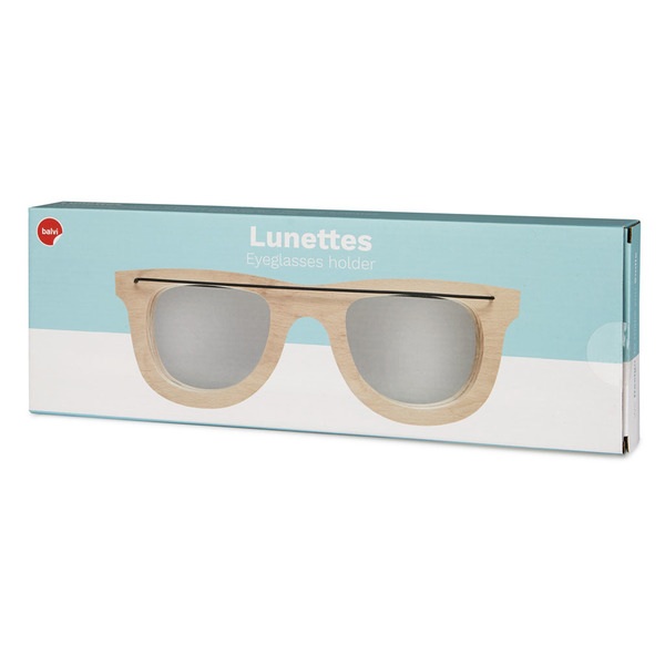 Balvi Soporte gafas Lunettes Divertido diseño en forma de gafas de sol Madera