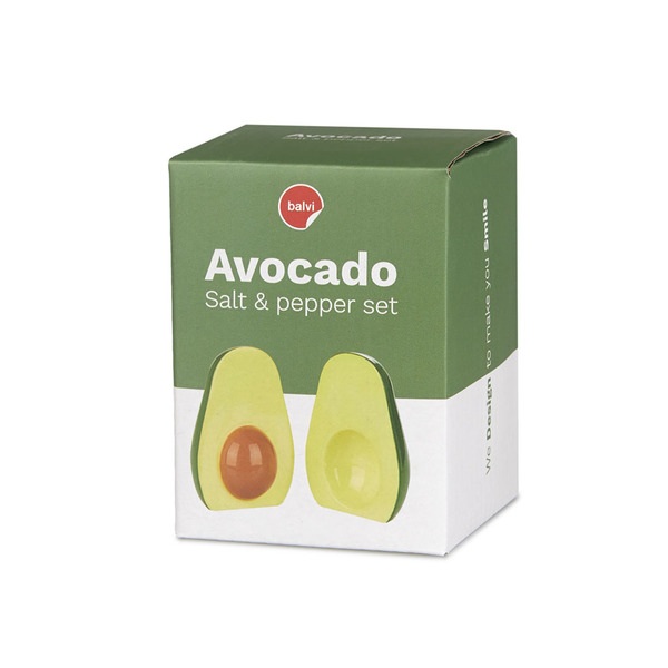 Balvi Set sel & poivre Avocado Couleur vert Avocat Porcelaine