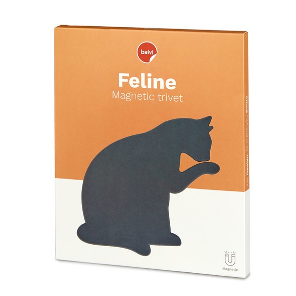 Balvi Trivet Feline Colour gray Magnetic in the shape of a cat Silicone