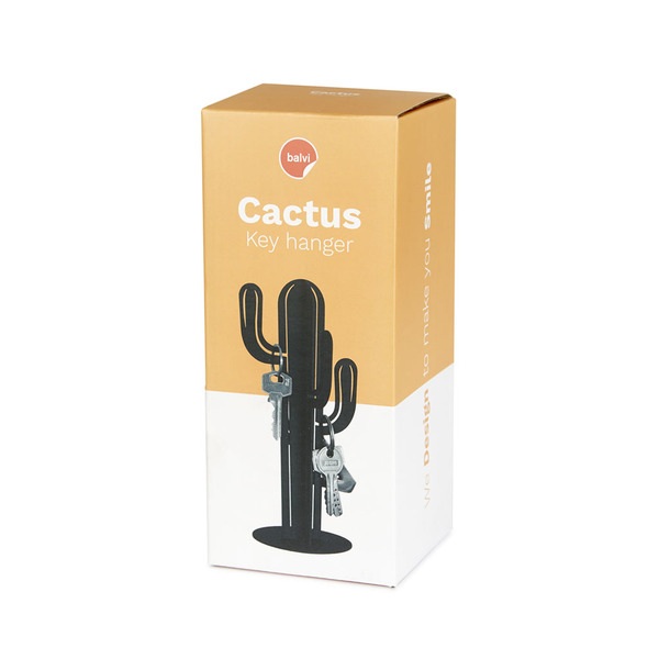 Balvi Soporte para llaves Catus Color negro En forma de cactus Metal