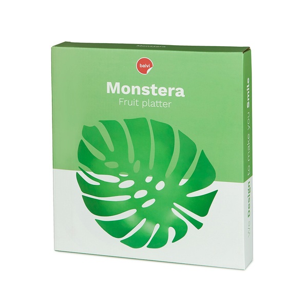 Balvi Früchteschale Monstera Farbe Grün In Form eines Blattes Metall