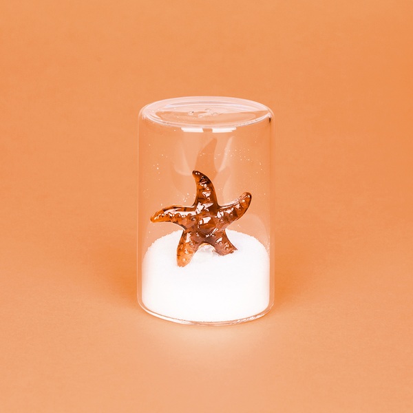 Balvi Salero Starfish Color ámbar Figura en forma de estrella de mar Borosilicato