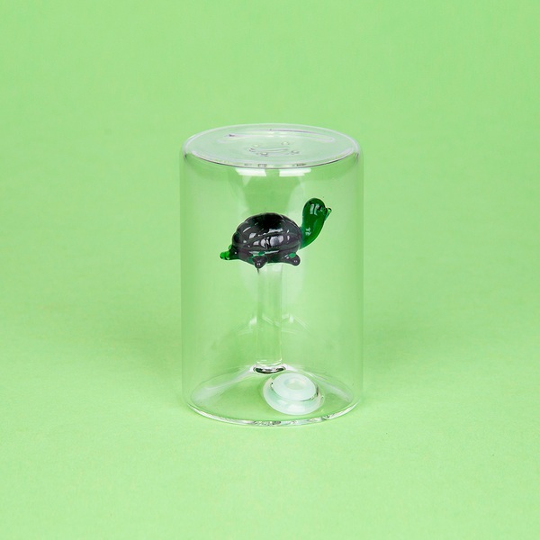 Balvi Salero Turtle Color verde Con figura en forma de tortuga marina Borosilicato