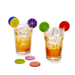 alvi Glass marker Fruit Party 8-piece set colore assorted Ideal for meetings, parties and celebratio