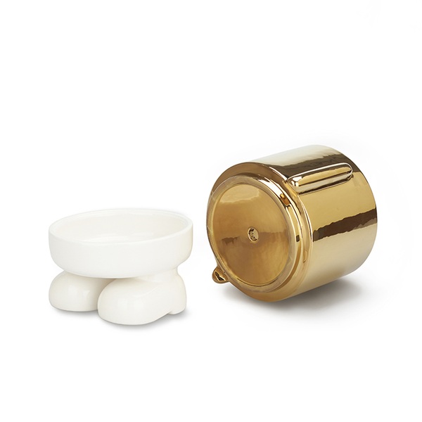 alvi Maceta MrStandy Gold Edition Color Dorado Esta elegante maceta no pasa desapercibida en tu esta