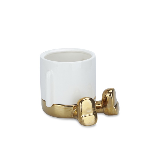 alvi Maceta MrSitty Gold Edition Color Dorado Una maceta para plantas y flores divertida Cerámica 20