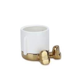 alvi Vaso per piante MrSitty Gold Edition Colore Oro Un vaso divertente per piante e fiori Ceramica 