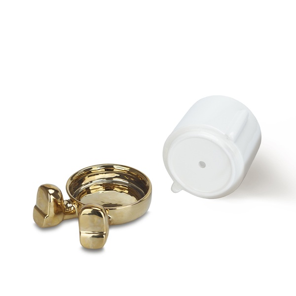 alvi Maceta MrSitty Gold Edition Color Dorado Una maceta para plantas y flores divertida Cerámica 20