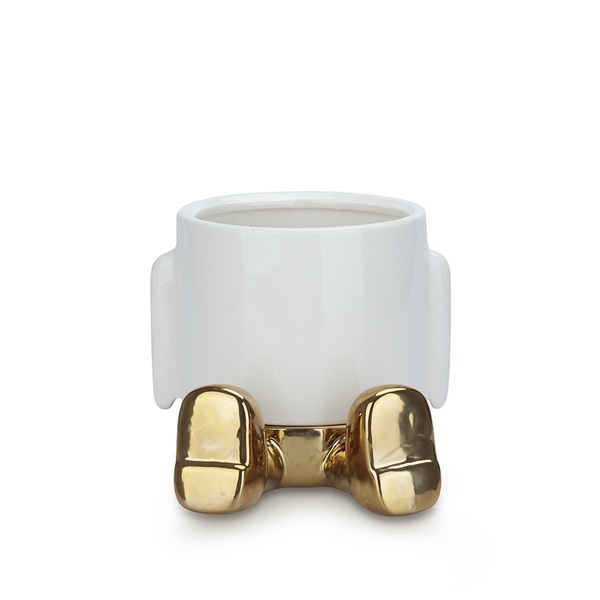 alvi Maceta MrSitty Gold Edition Color Dorado Una maceta para plantas y flores divertida Cerámica 20