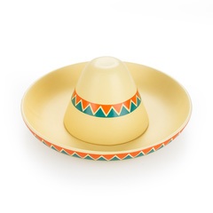 alvi Piatto per nachos The Mexican Colore giallo Sombrero messicano - Piatto a forma di sombrero mes