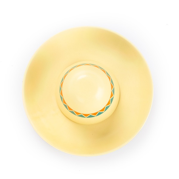 alvi Piatto per nachos The Mexican Colore giallo Sombrero messicano - Piatto a forma di sombrero mes